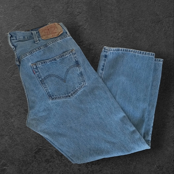 Levi's Other - VINTAGE Levi's 501 Men's Button Fly Light Wash Blue Denim Jeans 38 x 30 Flawed